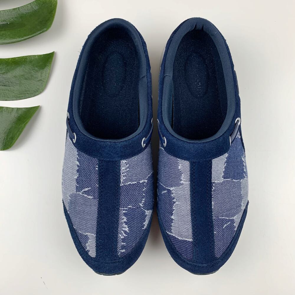 Easy Spirit Travelport Sport Clogs Sneaker Mules Blue Denim Slip On Women's 6.5 - Picture 2 of 10